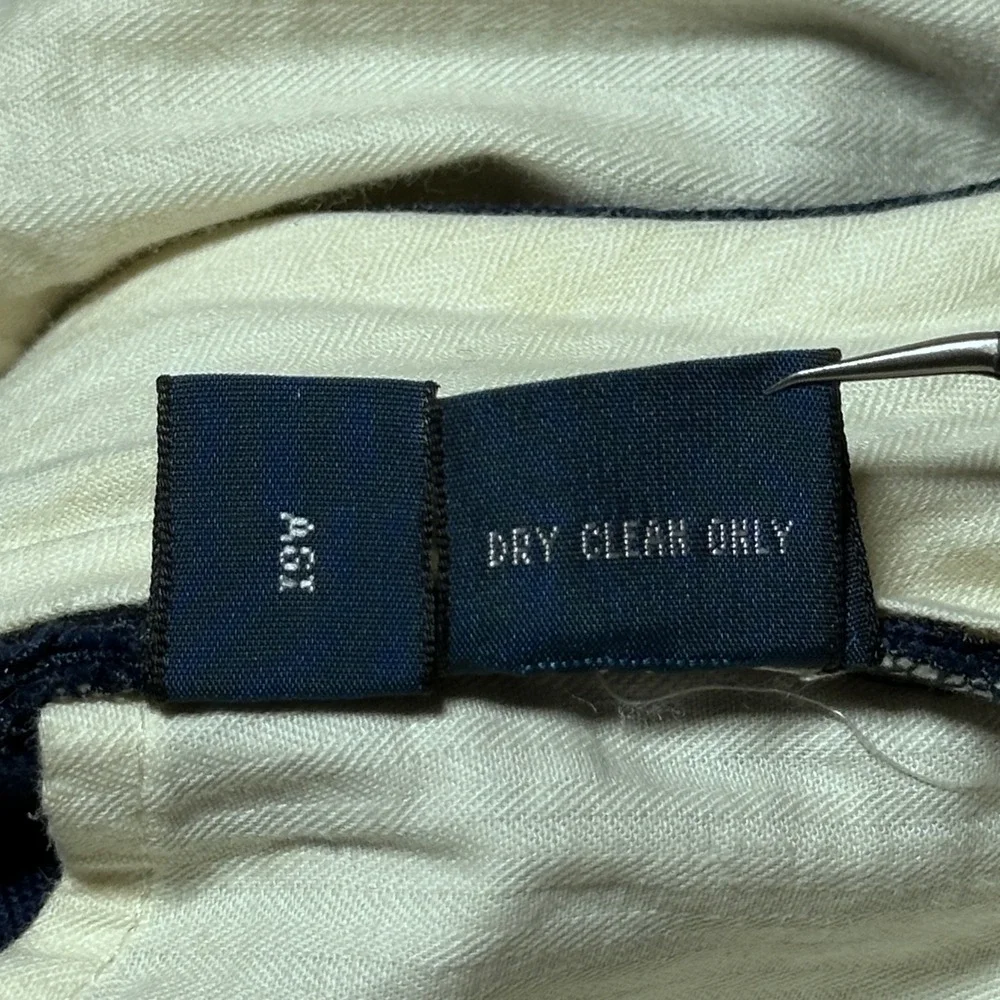 Polo Ralph Lauren Dress Pants 38x27 100% Linen Relaxed Straight Navy Chino Pants